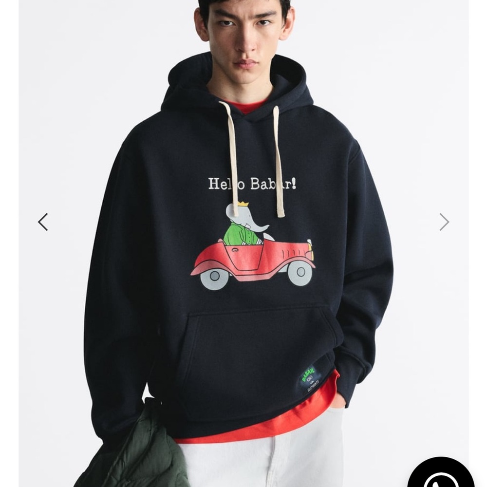 Zara x BABAR collaboration hoodie